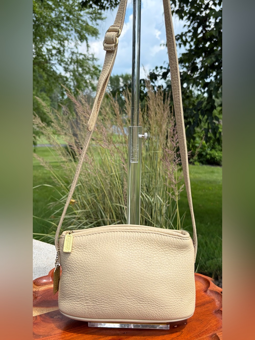 Vintage COACH Sonoma Small Zip Cream Leather Crossbody Bag 4918 EUC - Picture 4 of 17